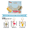 Summer Theme Alloy Enamel Pendant Locking Stitch Markers HJEW-AB00174-2