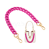 Acrylic Twisted Chain Bag Chains PURS-WH0006-09-6
