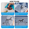 Gorgecraft 6Pcs 3 Colors Waterproof 3D Plastic Wall Stickers DIY-GF0006-30-4