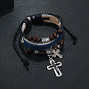 Leather Cord Multi-strand Bracelets for Women Men WGAECCB-06-2