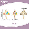 SUNNYCLUE 30Pcs Umbrella with Heart Alloy Enamel Pendants ENAM-SC0002-98-2