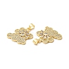 Rack Plating Brass Micro Pave Cubic Zirconia Pendants KK-B068-05G-3