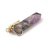 Elephant Natural Amethyst Pointed Pendants G-I333-06A-3