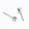 Tarnish Resistant 304 Stainless Steel Stud Earring Settings X-STAS-H376-96-2