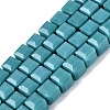 Opaque Glass Beads Strands GLAA-R041-8x8mm-C03-1