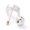 Moon Enamel Stud Earrings EJEW-A065-12P-2