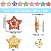 Gorgecraft 108Pcs 9 Colors Star Sew on Rhinestone OACR-GF0001-13-2