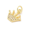 Brass Micro Pave Cubic Zirconia Charms KK-S510-23G-2