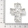 Rack Plating Brass Micro Pave Cubic Zirconia Pendants KK-L224-014P-3