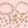 100Pcs 4 Styles Alloy with Rhienstone Beads RB-AR0003-15-5