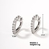 Heart-shaped Diamond Inlaid Hoop Earrings XW0736-1-1