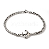 316 Surgical Stainless Steel Box Chain Triskele/Triskelion Link Bracelets BJEW-Q349-11AS-3