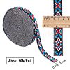 Gorgecraft Ethnic Style Jacquard Polyester Ribbons SRIB-GF0001-14-2