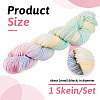 1 Skein 80% Wool 20% Acrylic Fiber Rainbow Segment Dyed Yarn OCOR-TA0003-02B-4