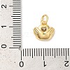 Rack Plating Brass Clear Cubic Zirconia Charms KK-Z056-09G-3