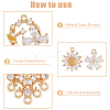 DICOSMETIC 16Pcs 8 Styles Brass Micro Pave Cubic Zirconia Pendants KK-DC0002-83-4