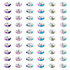100Pcs Plastic Glass Rhinestone European Beads KY-TADJ0001-02-2