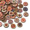 Printed Wooden Buttons WOOD-CJC0007-03-5