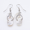 Shell Dangle Earrings EJEW-F147-G-2