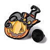 Halloween Black Cat with Pumpkin Enamel Pins JEWB-S031-02B-3