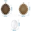 Oval Clear Glass Cabochon Cover DIY-PH0018-96AB-2