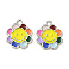 Alloy Enamel Pendants ENAM-B050-04P-04-3