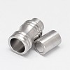 Tarnish Resistant Column 304 Stainless Steel Magnetic Clasps with Glue-in Ends LS-STAS-D070-09-2