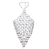 Iron & Clear Acrylic Chest Bikini Body Chains for Sexy Women AJEW-WH0348-730-7