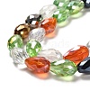 Faceted Teardrop Glass Beads Strands GS053-AB-3