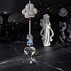 Pet Memorial Alloy Rhinestone Cat Paw Print Hanging Suncatchers HJEW-WH20022-03S-3