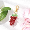 Grape Natural Carnelian Pendant Decorations HJEW-MZ00342-01-1
