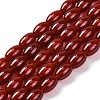 Dyed & Heated Natural Carnelian Beads Strands G-G177-J01-01-1