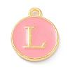 Golden Plated Alloy Enamel Charms X-ENAM-Q437-14L-1