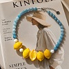Glass & Resin Fruit Beaded Necklaces for Women WG91F17-02-1