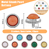 SUPERFINDINGS 45Pcs 9 Colors 1-Hole Alloy Shank Buttons BUTT-FH0001-006-2