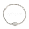 Brass Micro Pave Clear Cubic Zirconia Link Bracelets BJEW-S158-15P-4