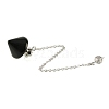 Natural Black Agate Pointed Dowsing Pendulums PW-WG491EC-08-1