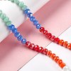 Imitation Jade Opaque Solid Color Glass Beads Strands GLAA-L044-A03-2