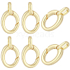 8Pcs Brass Spring Gate Rings KK-BBC0028-43G-1