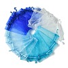 40Pcs 4 Colors Organza Bags Jewellery Storage Pouches Wedding Favour Party Mesh Drawstring Gift OP-FS0001-03B-1