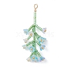 Glass Seed Beaded Flower Big Pendants PALLOY-MZ01184-01-1