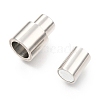 Tarnish Resistant 304 Stainless Steel Magnetic Clasps with Glue-in Ends STAS-C020-03P-2