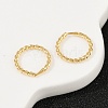 Brass Twist Ring Hoop Earrings EJEW-F378-01G-3