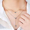 SHEGRACE 925 Sterling Silver Two-Tiered Necklaces JN702B-3