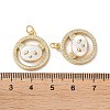 Brass Micro Pave Cubic Zirconia Pendants KK-B083-39A-G-3