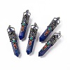 Natural Lapis Lazuli Dyed Big Pointed Pendants G-H281-02E-1