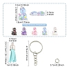 DIY Resin Cat Pendant Keychian Making Kits DIY-YW0013-16-3