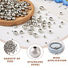 Mega Pet 500Pcs 7 Style 202 Stainless Steel Beads STAS-MP0001-03-13