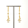 Fashionable Classic Teardrop Tassel Brass Hoop Earrings GN7789-3