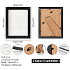 ARRICRAFT 2 Sets 2 Color Natural Wood Photo Frames DIY-AR0001-45-2